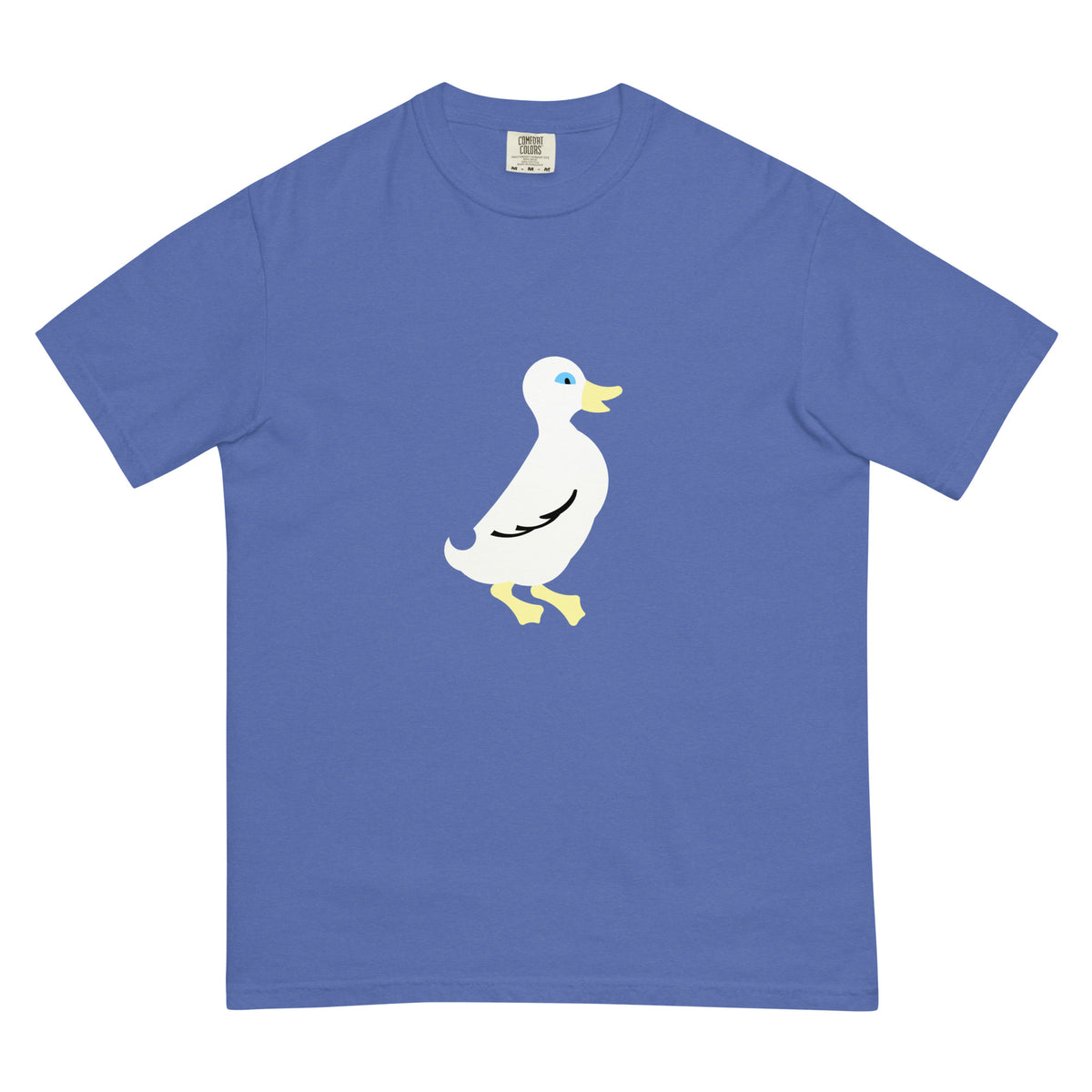 Duck Flag Pigment Tee — Mystic Blue (front)