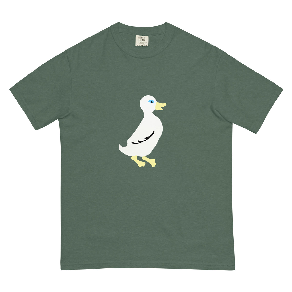 Duck Flag Pigment Tee — Blue Spruce (front)
