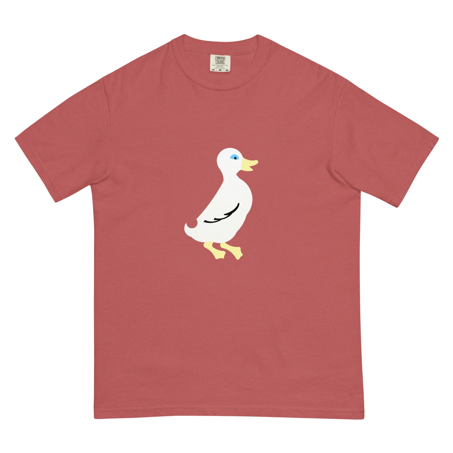 Duck Flag Pigment Tee — Crimson (front)