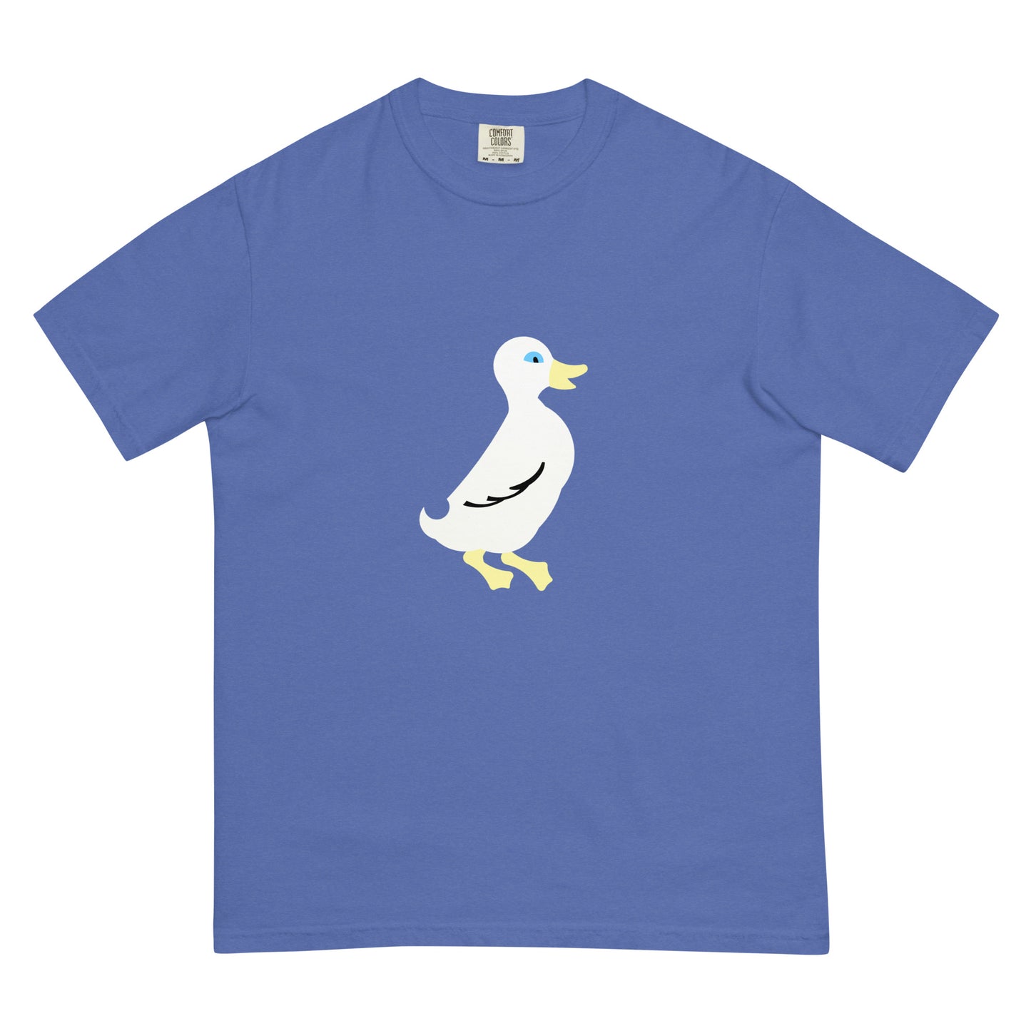 Duck Flag Pigment Tee — Mystic Blue (front)