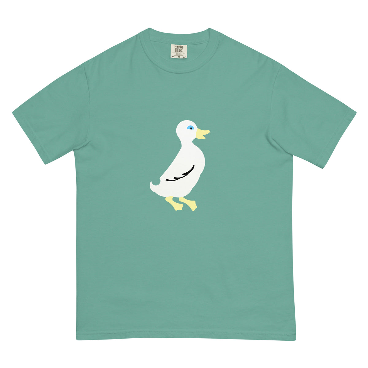 Duck Flag Pigment Tee — Seafoam (front)