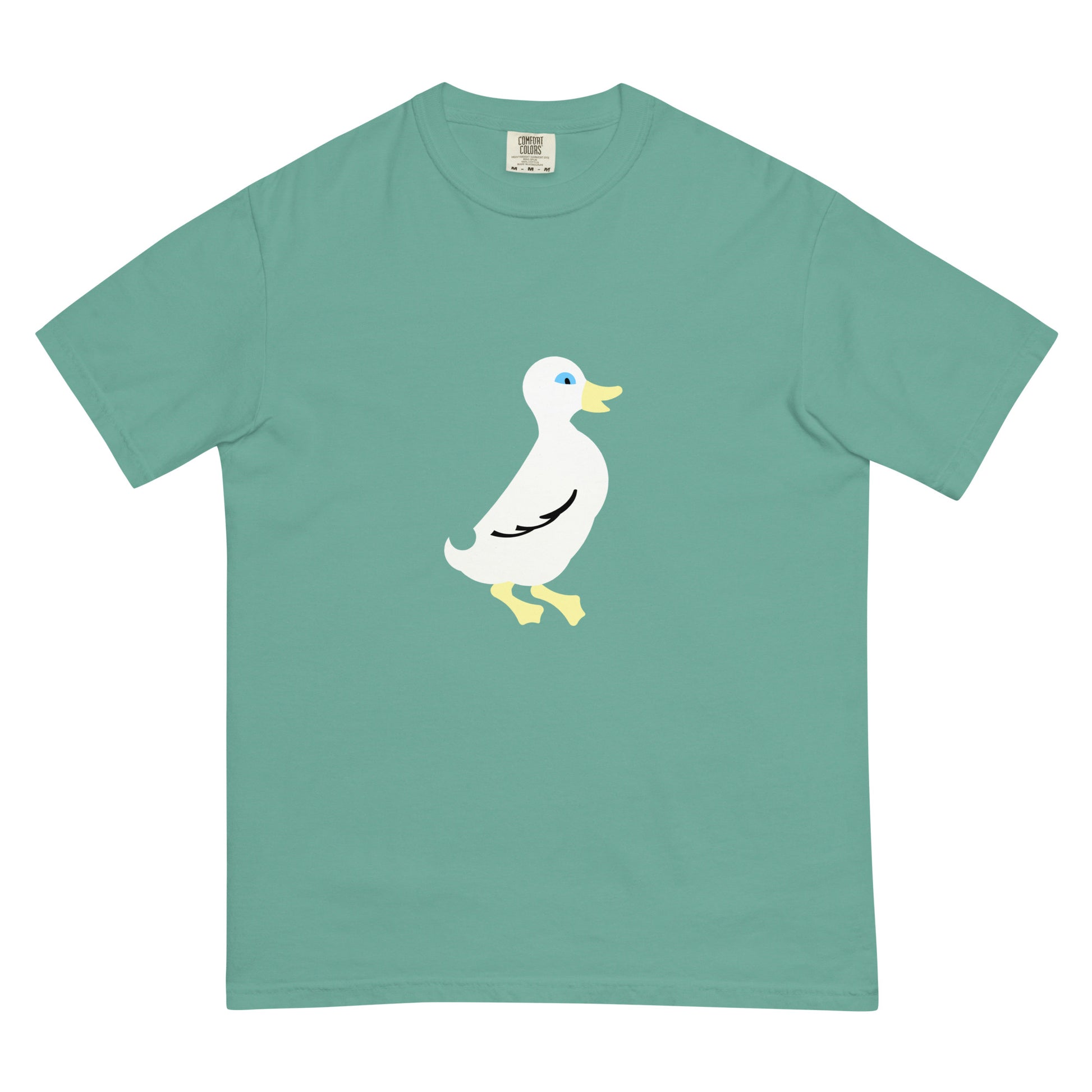 Duck Flag Pigment Tee — Seafoam (front)